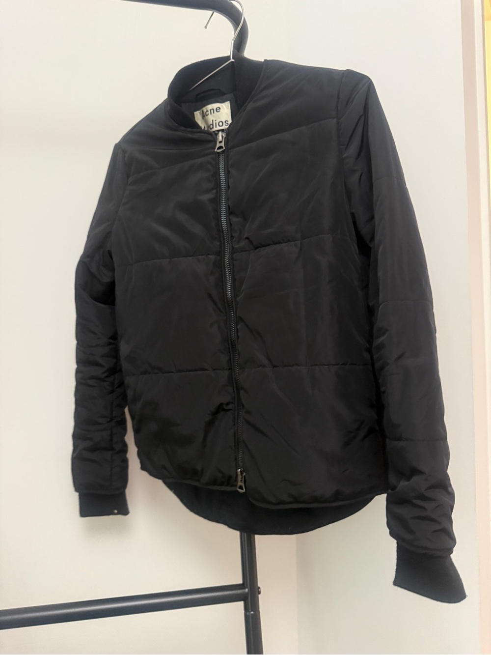 Acne Black Quilted Bomber Jacket- Sophia Paws Bomber
